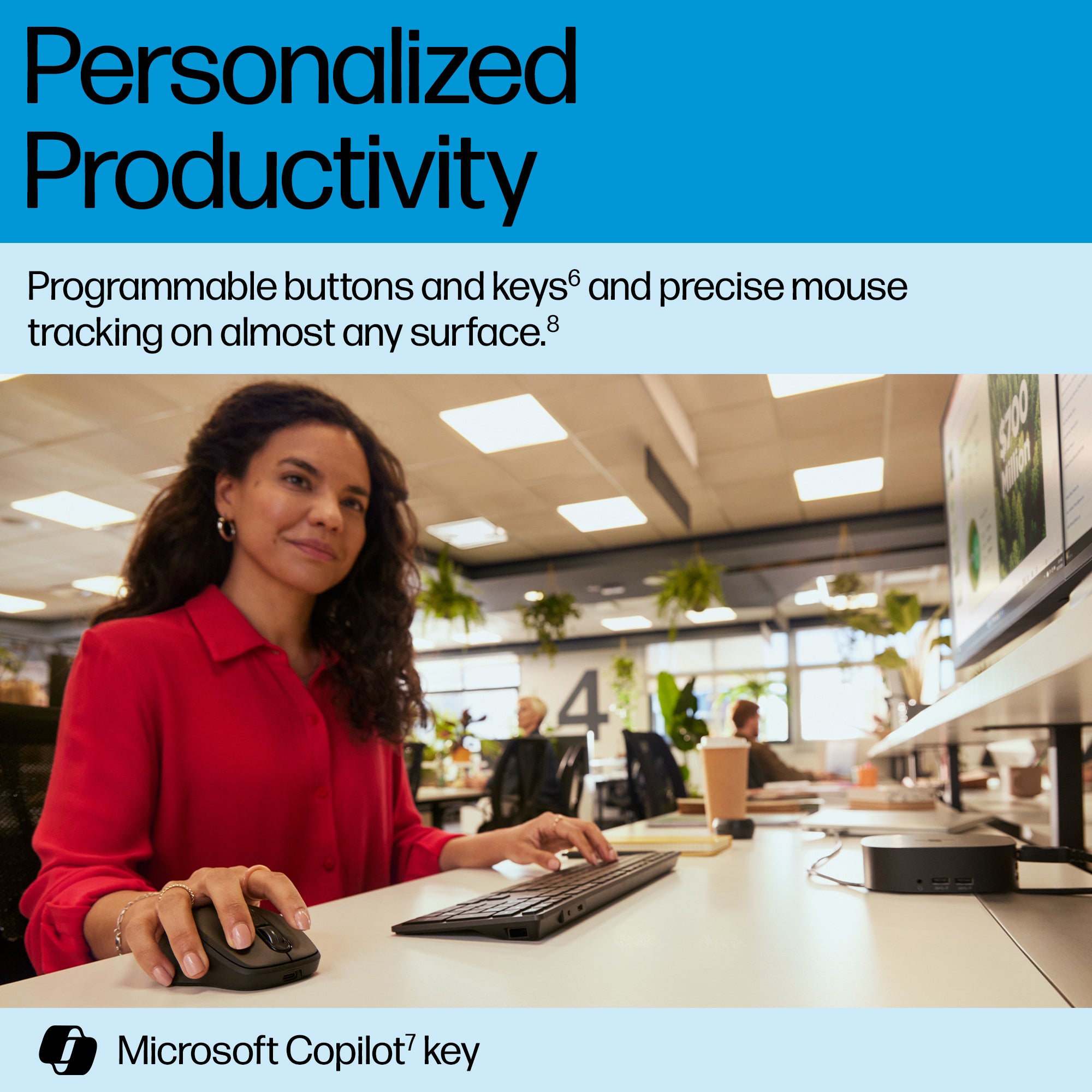 HP 725 Kombo mit wiederaufladbarer kabelloser Tastatur und Maus für mehrere Geräte 9T5B0UT#ABD