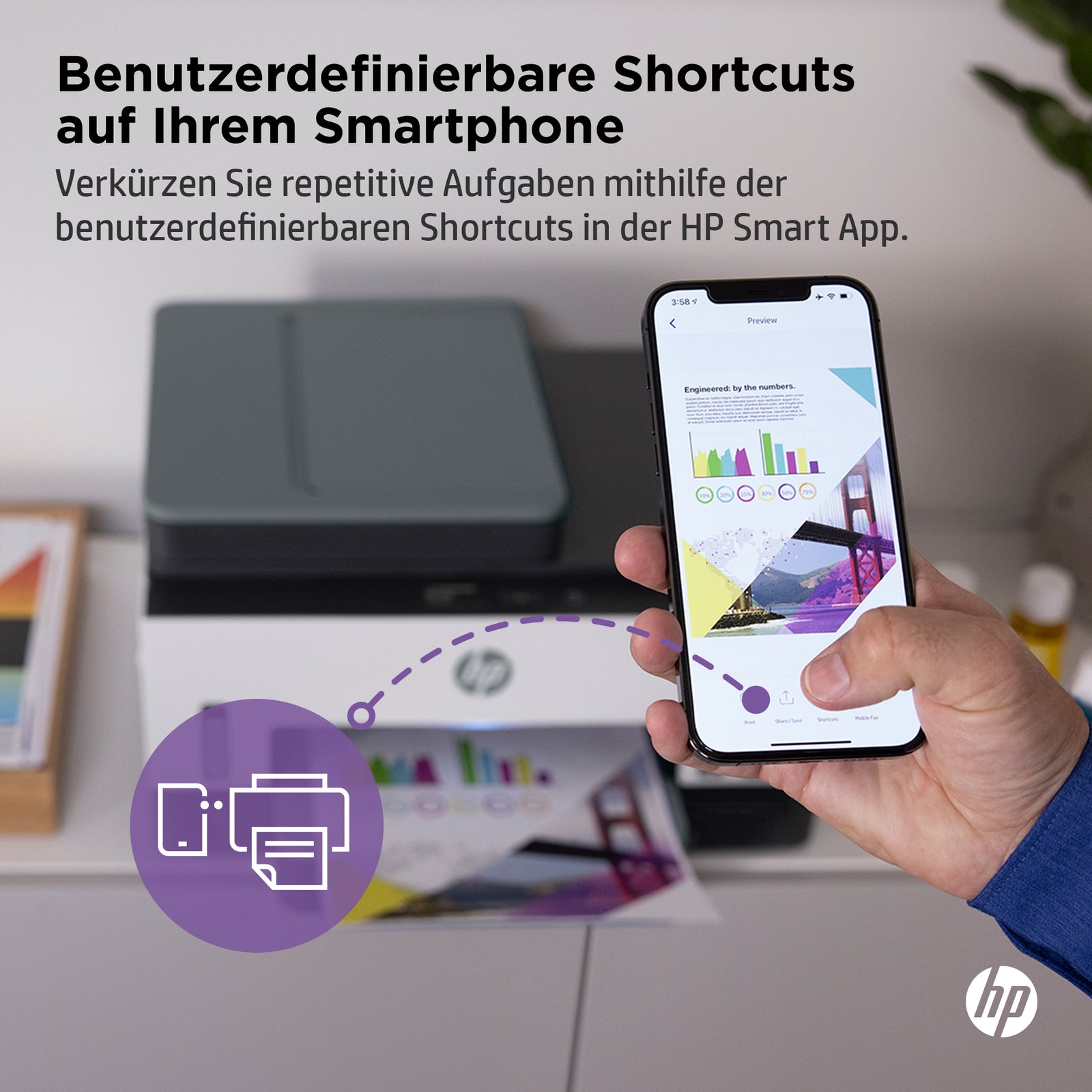 HP Smart Tank 7605 All-in-One Drucker - Drahtlos, Duplex, Farbe
