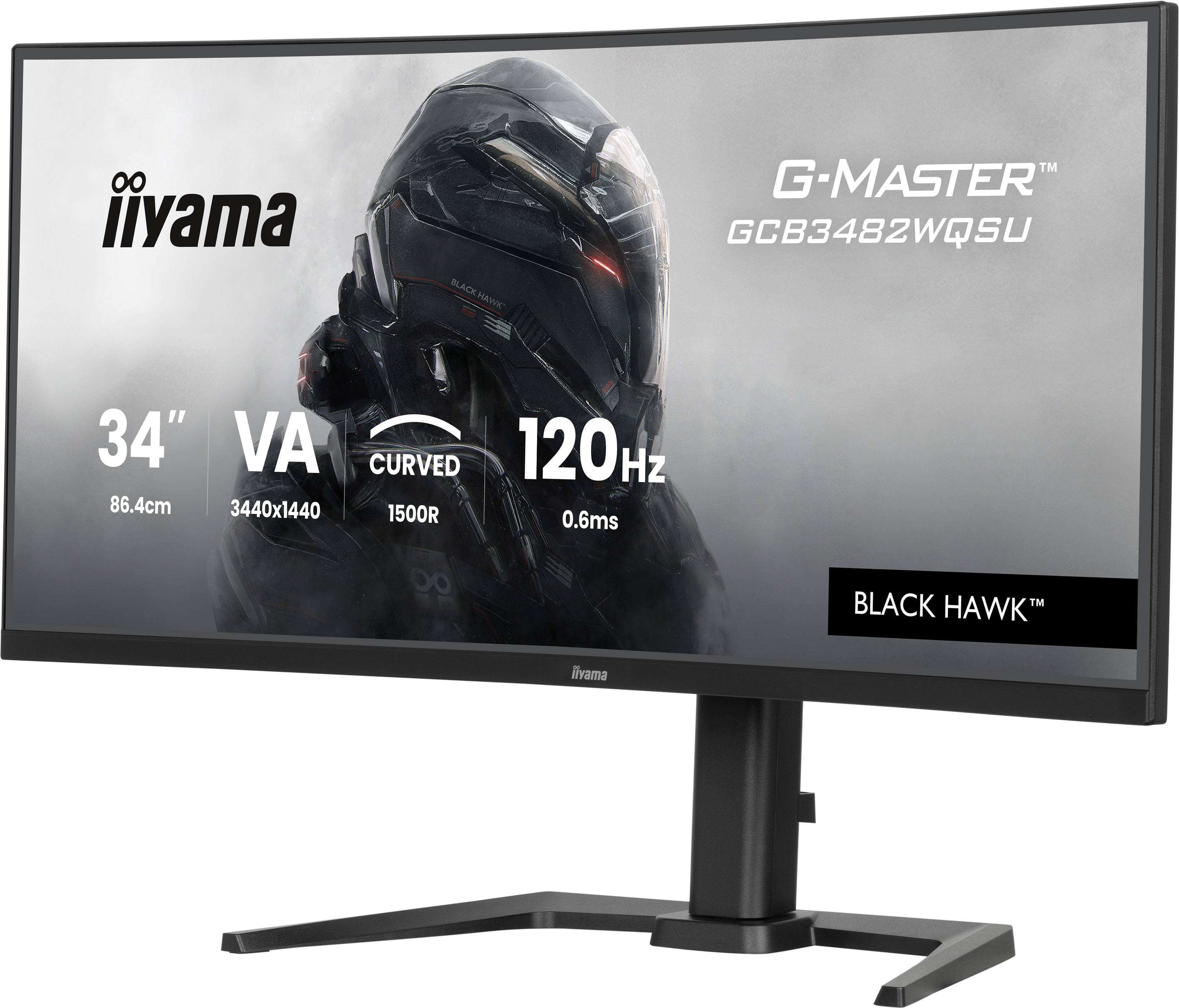 G-Master Black Hawk - 34 inch Ultra Wide Quad HD Curved Monitor - 1440x3440