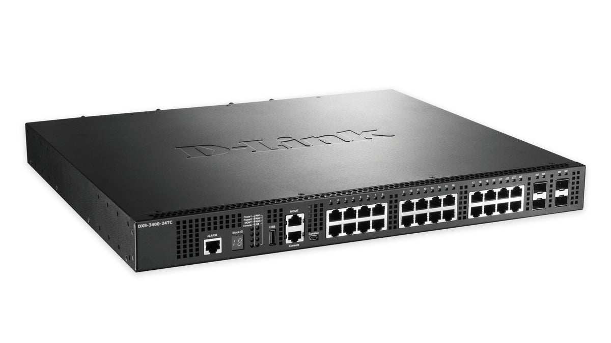D-Link DXS-3400-24TC Netzwerk-Switch Managed L3 Gigabit Ethernet (10/100/1000) 1U Schwarz DXS-3400-24TC