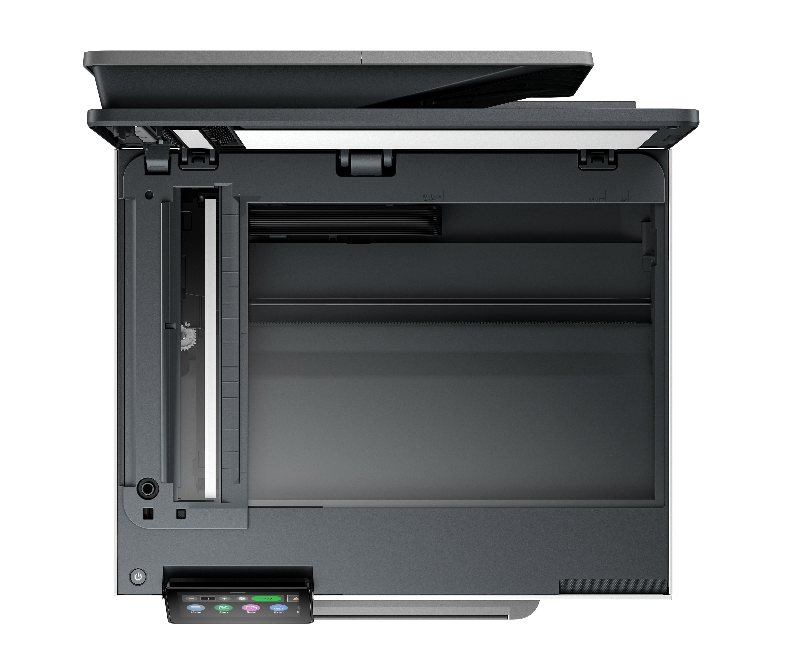 HP OfficeJet Pro 9130 All-in-One Printer, Color, Printer for Small medium business, Print, copy, scan, fax, Wireless; Automatic document feeder; Two-sided printing; Two-sided scanning; Fax; Front USB flash drive port; Touchscreen 404K9C#613