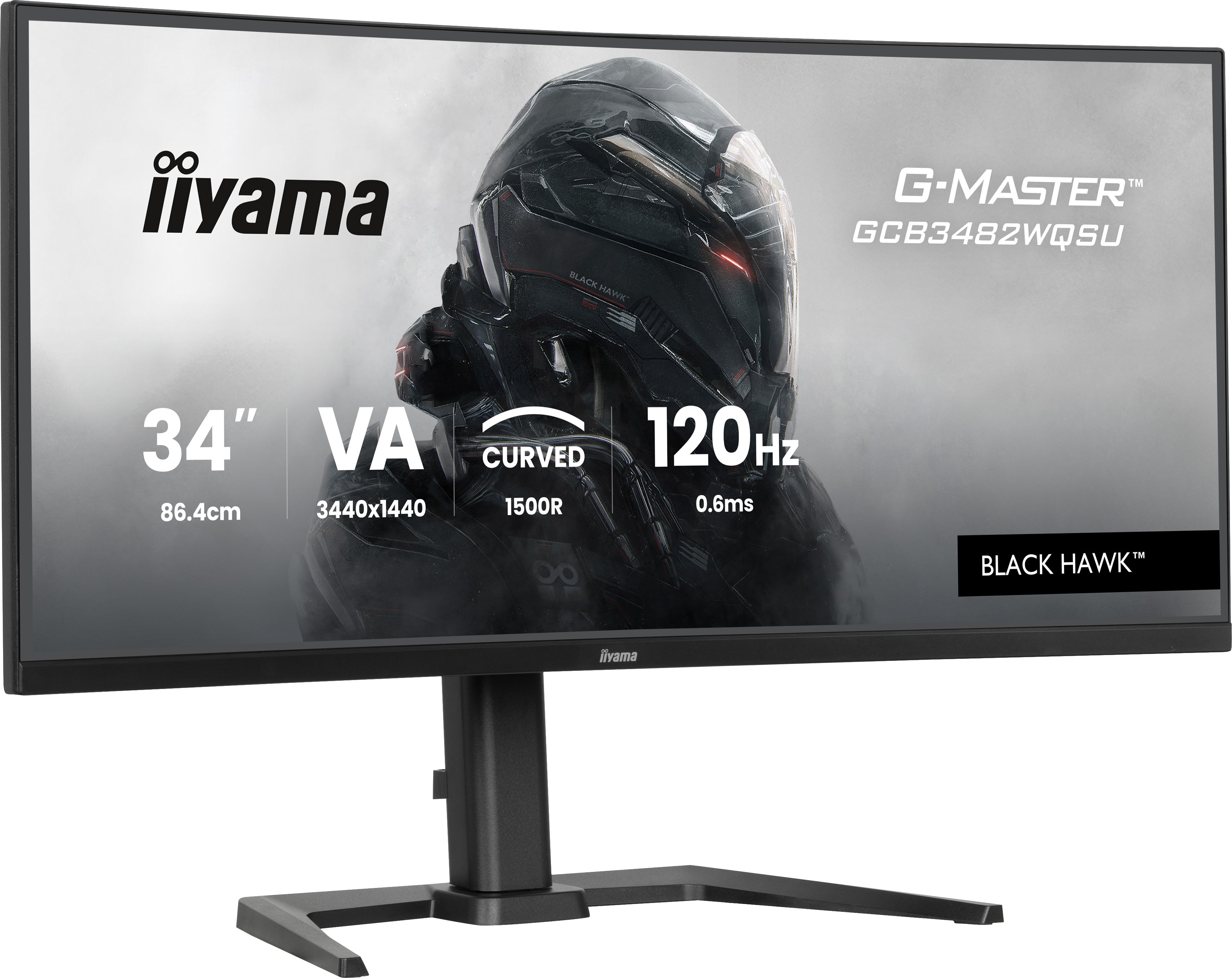 G-Master Black Hawk - 34 inch Ultra Wide Quad HD Curved Monitor - 1440x3440
