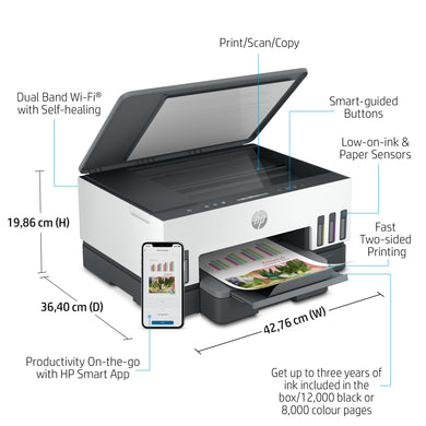 HP Smart Tank 7005 All-in-One Drucker mit 3 Jahren Tinte