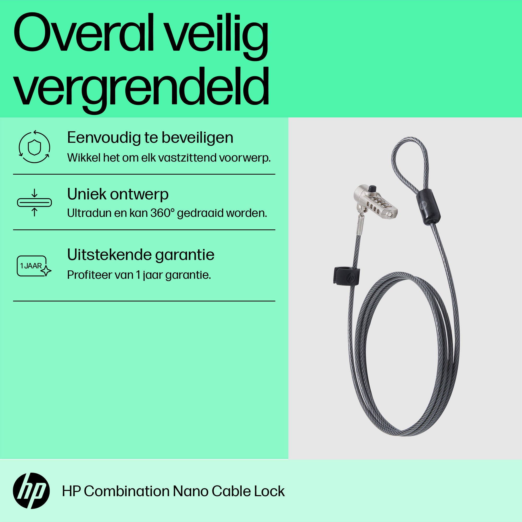 HP Nano Kombi-Diebstahlsicherung 63B28AA