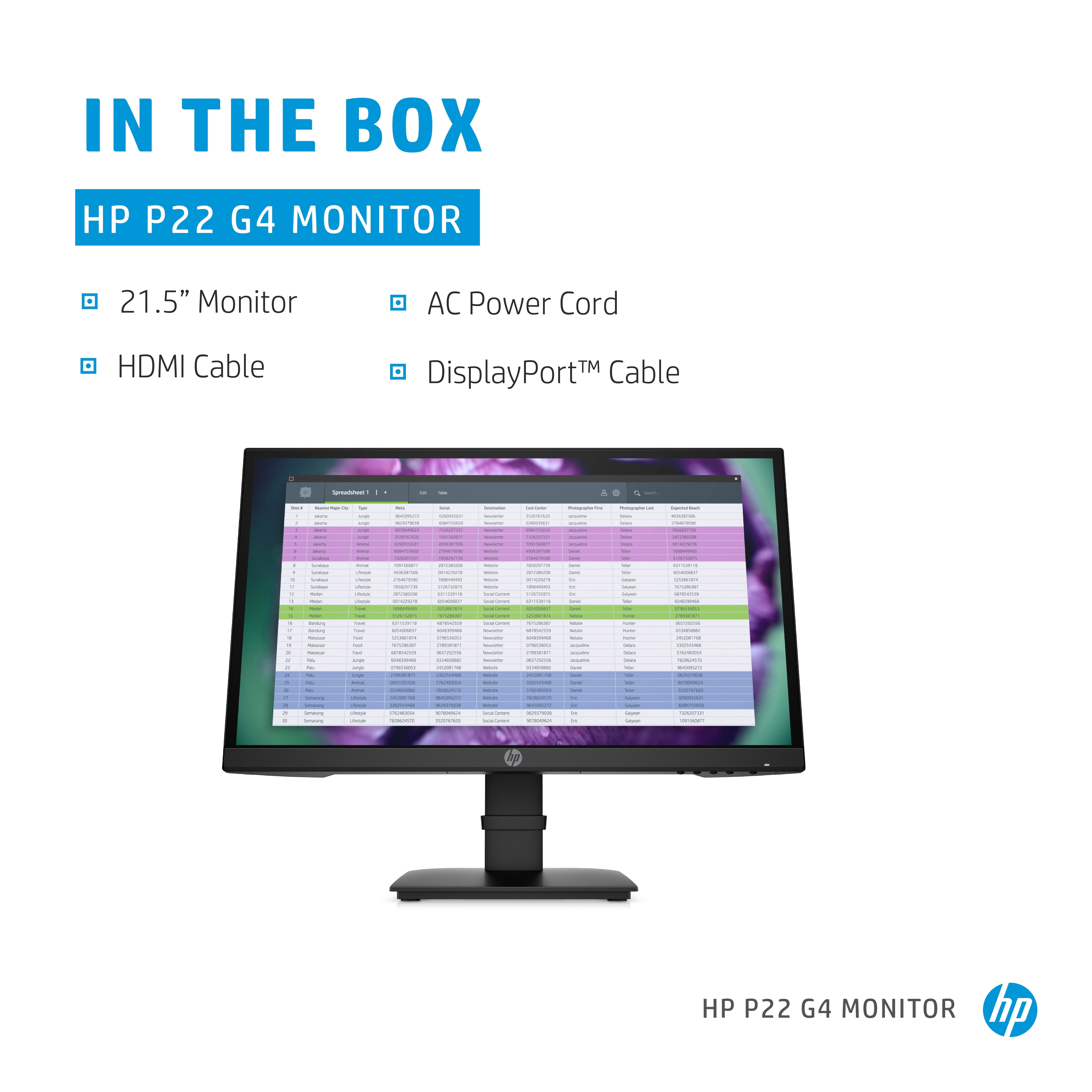 HP P22 G4 22 FHD Monitor 1A7E4AA#ABB