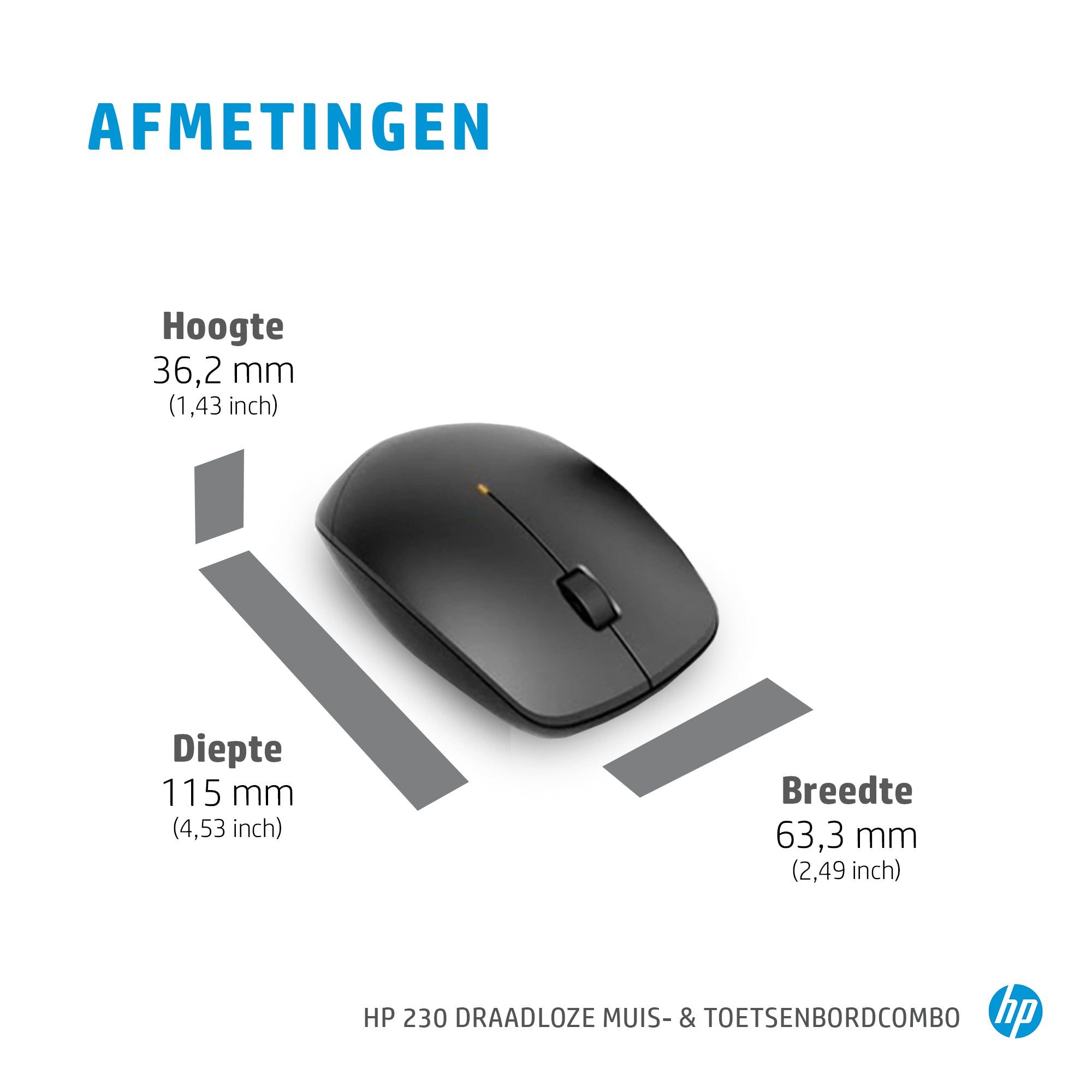 HP 230 Wireless-Maus und -Tastatur (kombiniert) 18H24AA#ABB
