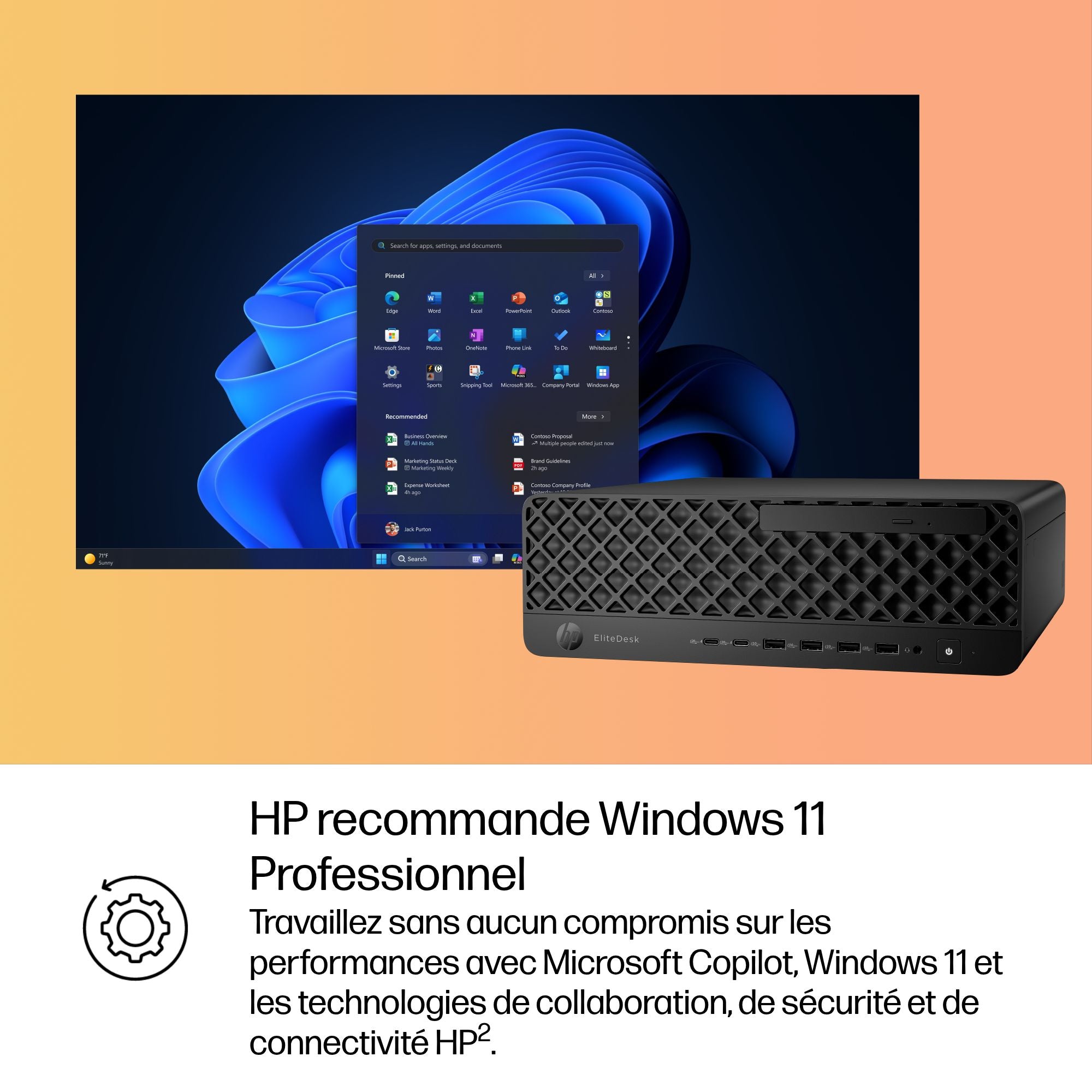 HP EliteDesk 8 G1i AI SFF Core Ultra 7 265 16GB 512GB Schwarz