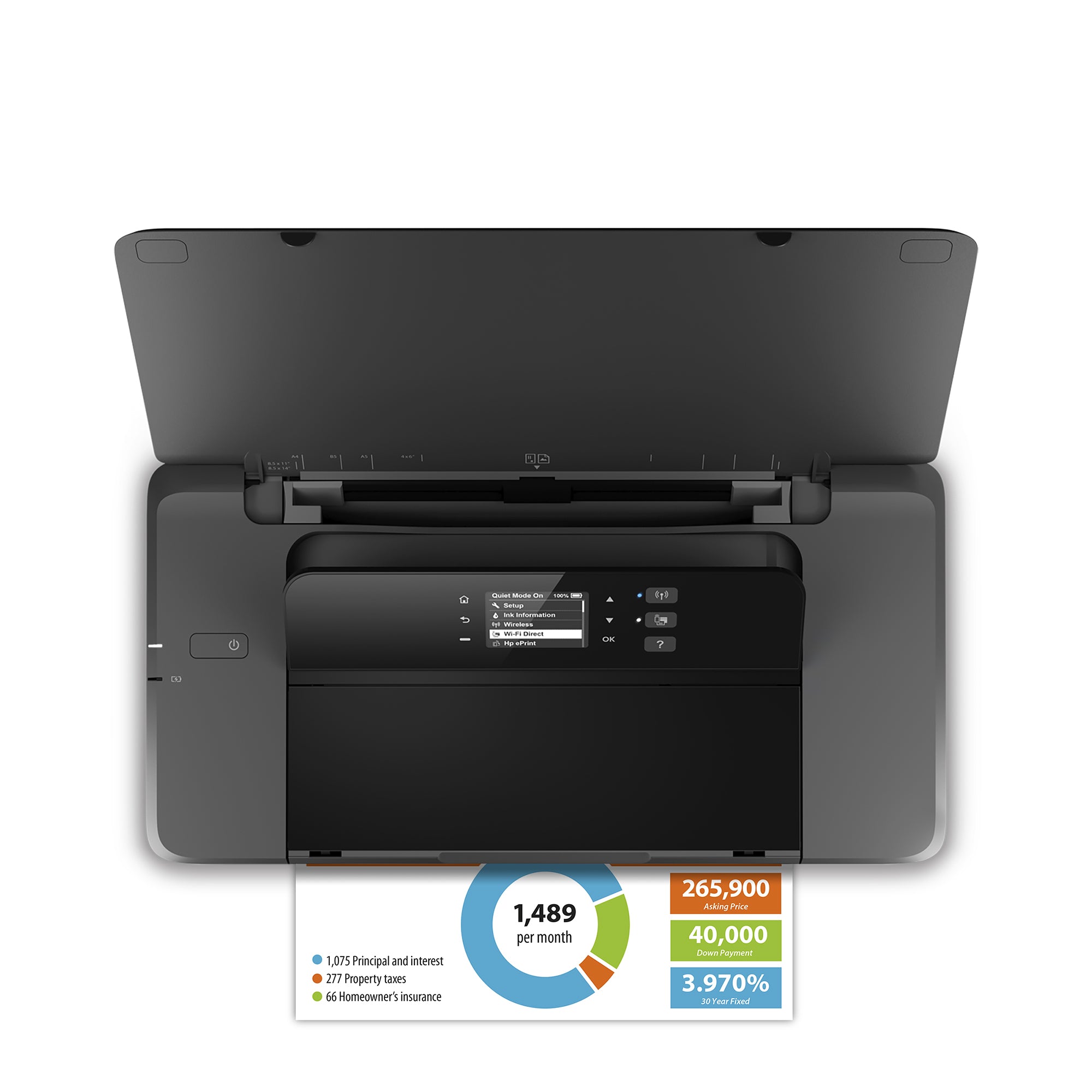 HP Officejet 200 Mobile Wireless Farbe Drucker CZ993A#BHC
