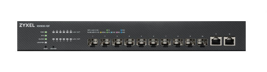 10-Port 10G Fiber + 2-Port Multi-Gig Smart Managed Fiber Switch - NebulaFlex Cloud