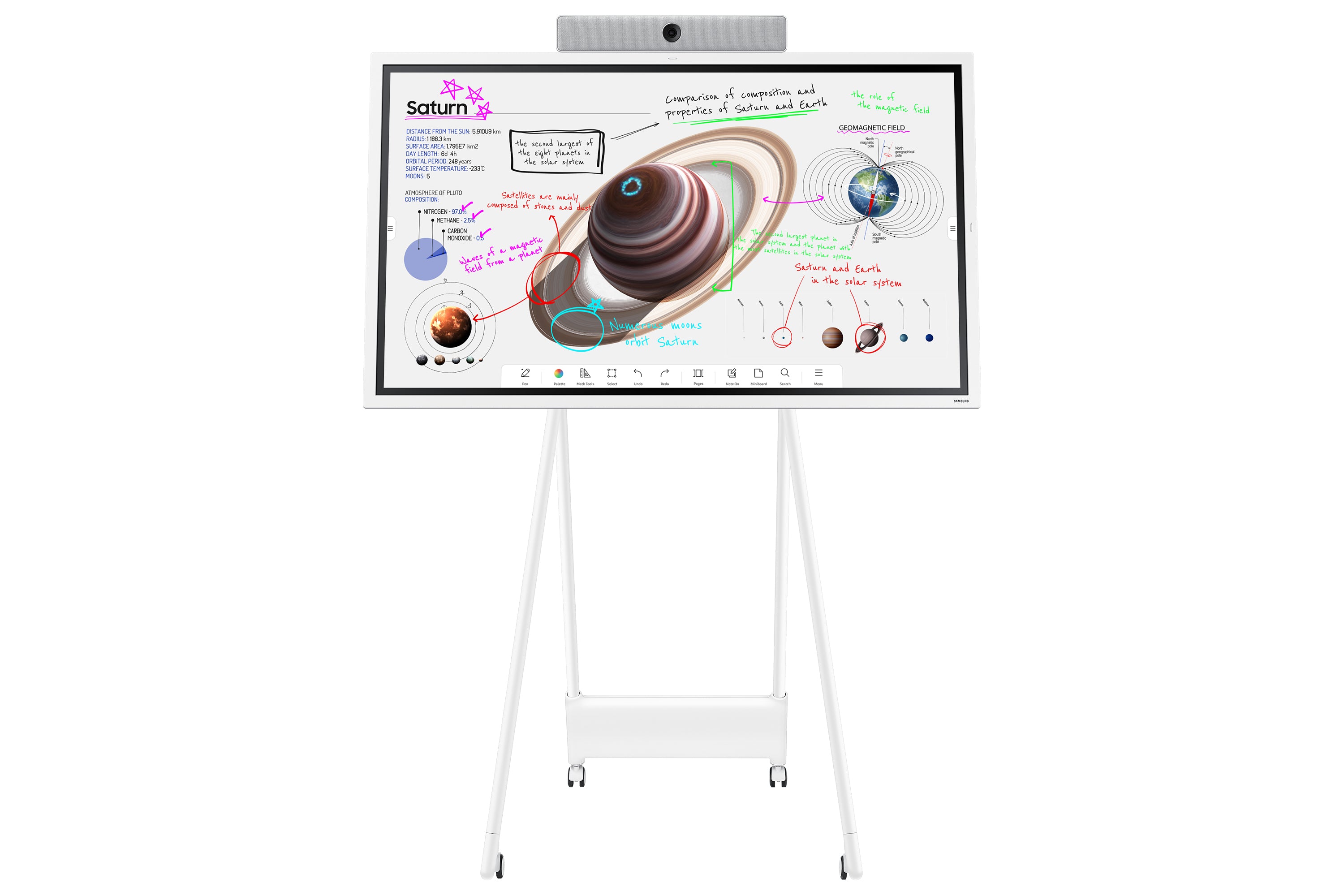 Samsung WM65B interactive whiteboard 165.1 cm (65") 3840 x 2160 pixels Touchscreen Grey, White LH65WMBWBGCXEN