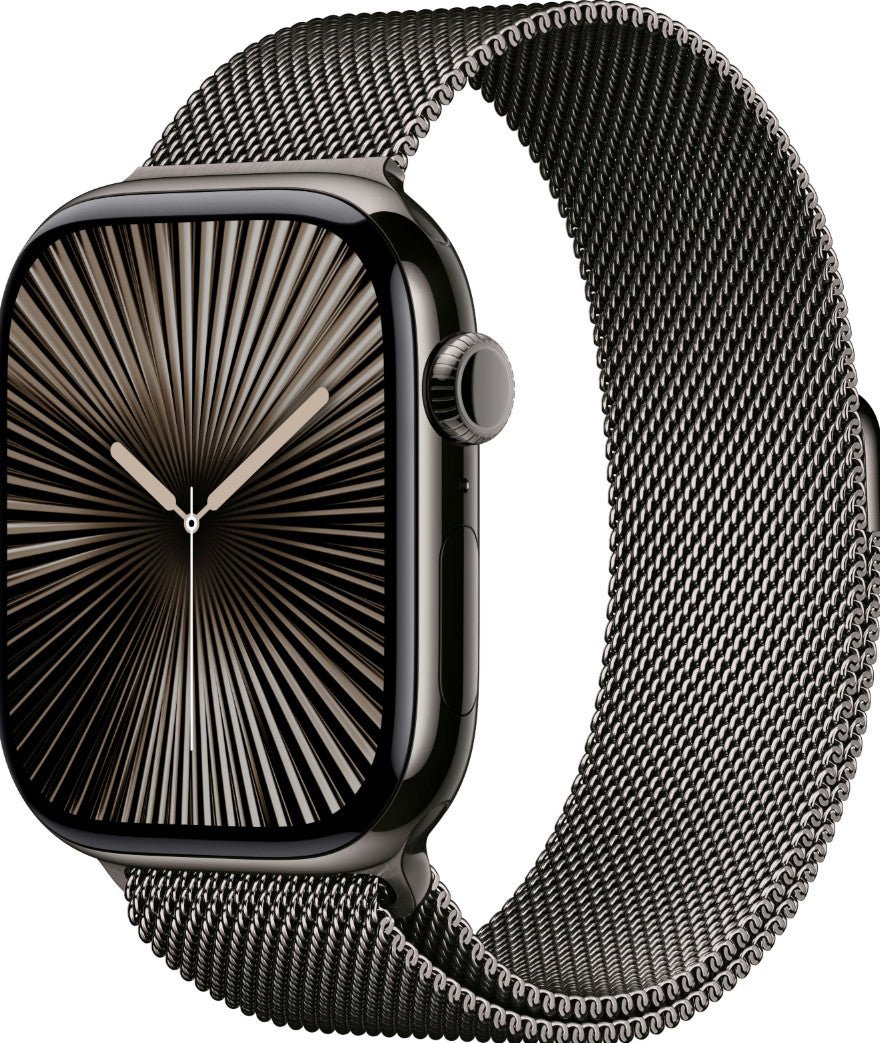 APPLE Horlogeserie 10 – 46 mm – GPS + mobiele connectiviteit – Milanese band M/L – Space Grey MWYW3QF/A - Compridis