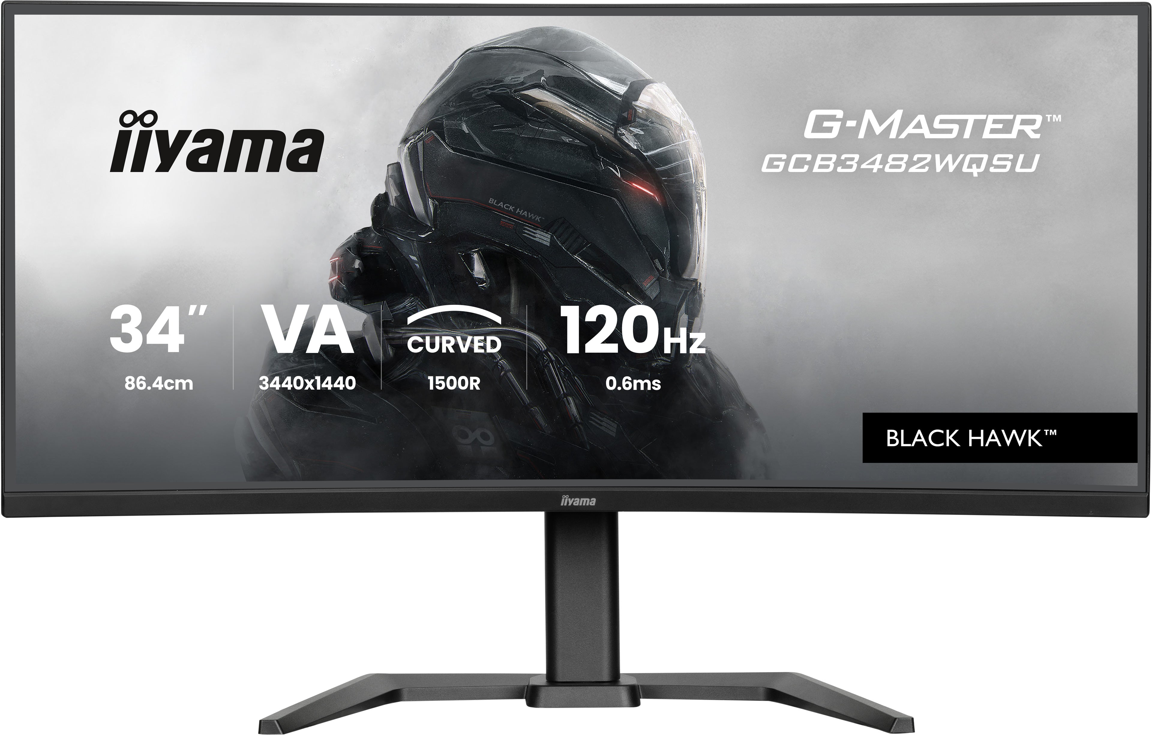 G-Master Black Hawk - 34 inch Ultra Wide Quad HD Curved Monitor - 1440x3440
