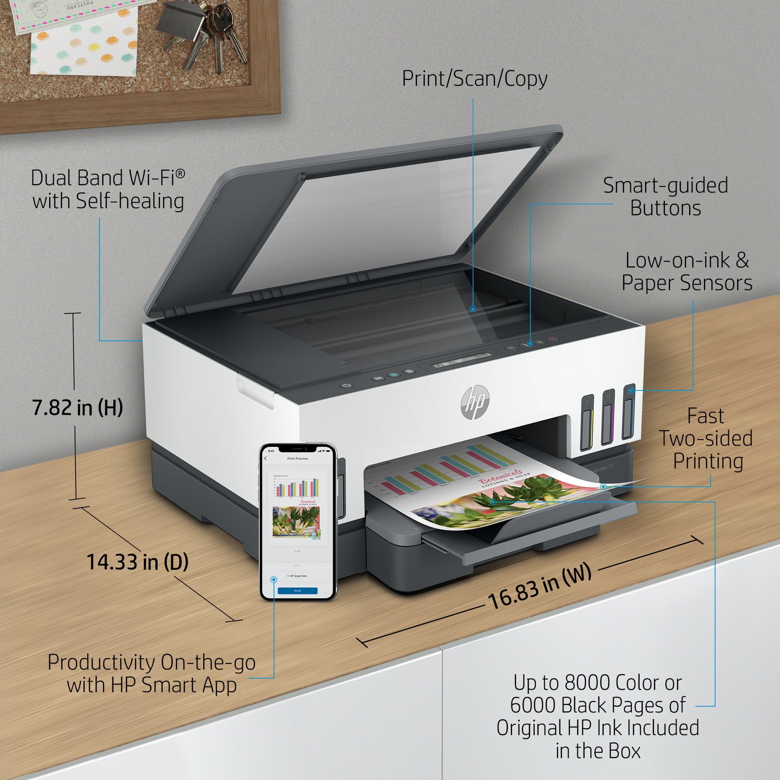 HP Smart Tank 7005 All-in-One Drucker mit 3 Jahren Tinte
