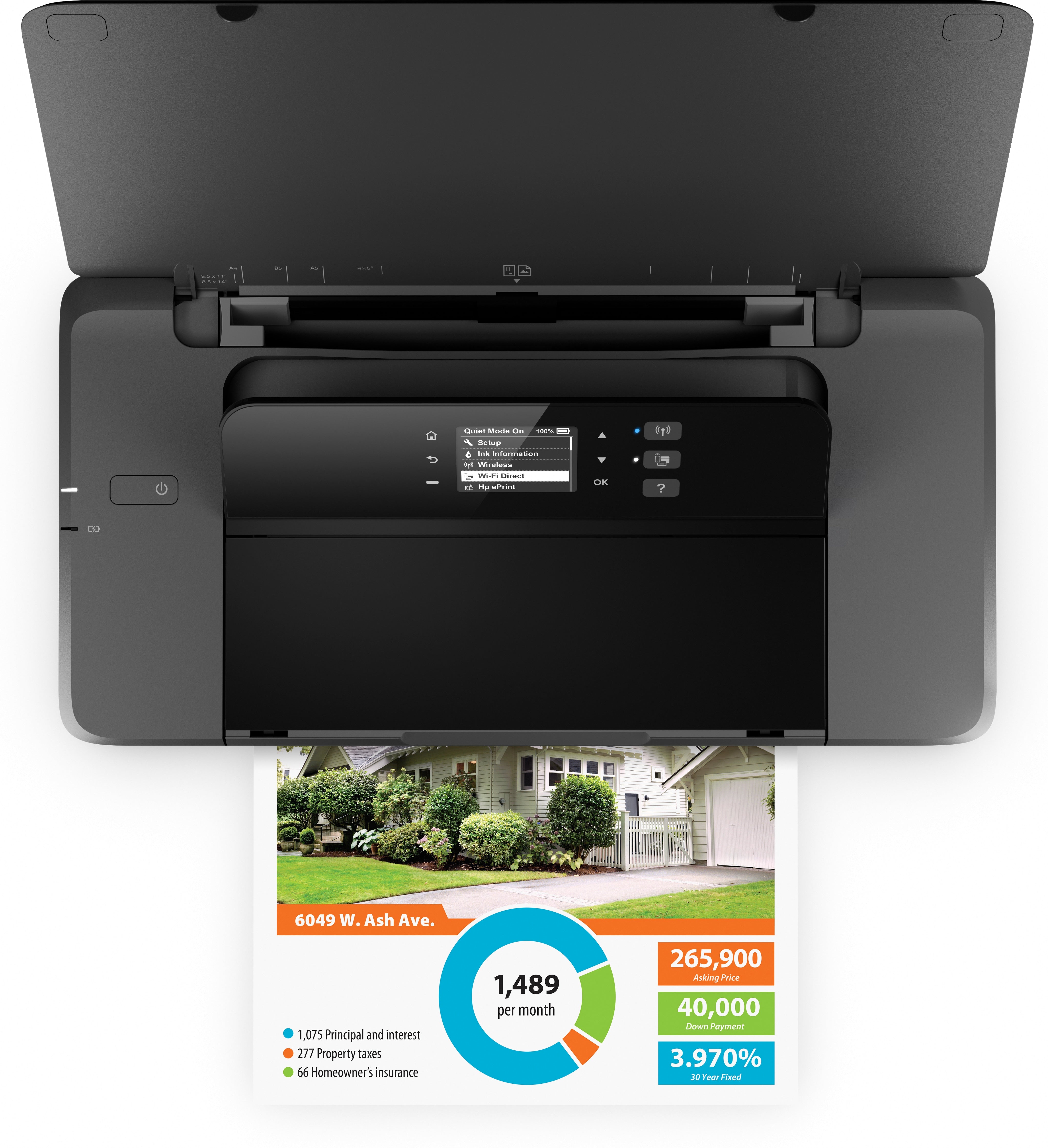 HP Officejet 200 Mobile Wireless Farbe Drucker CZ993A#BHC