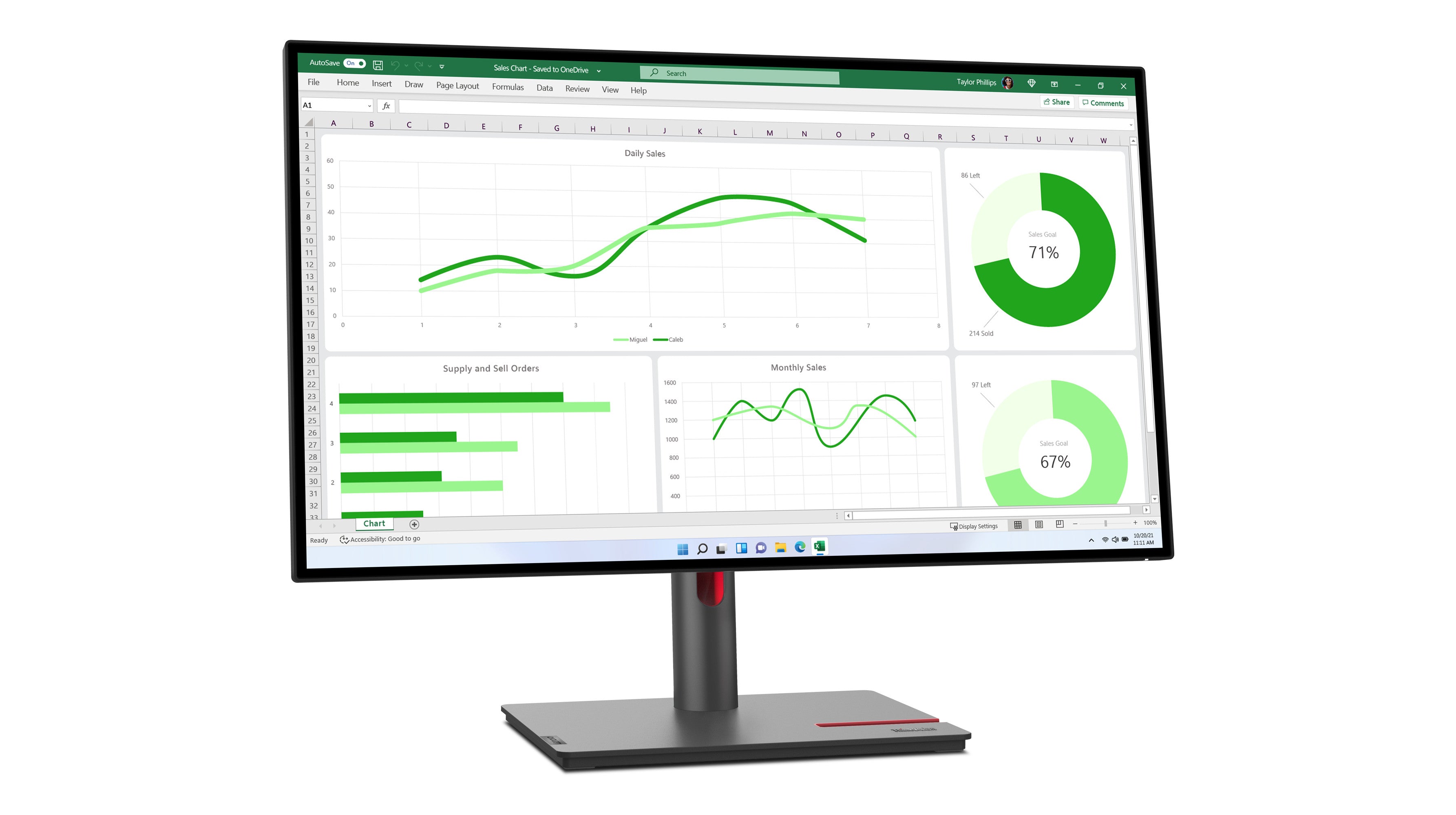 Lenovo ThinkVision P27q-30 LED display 68.6 cm (27") 2560 x 1440 pixels Quad HD Black 63A2GAT1EU