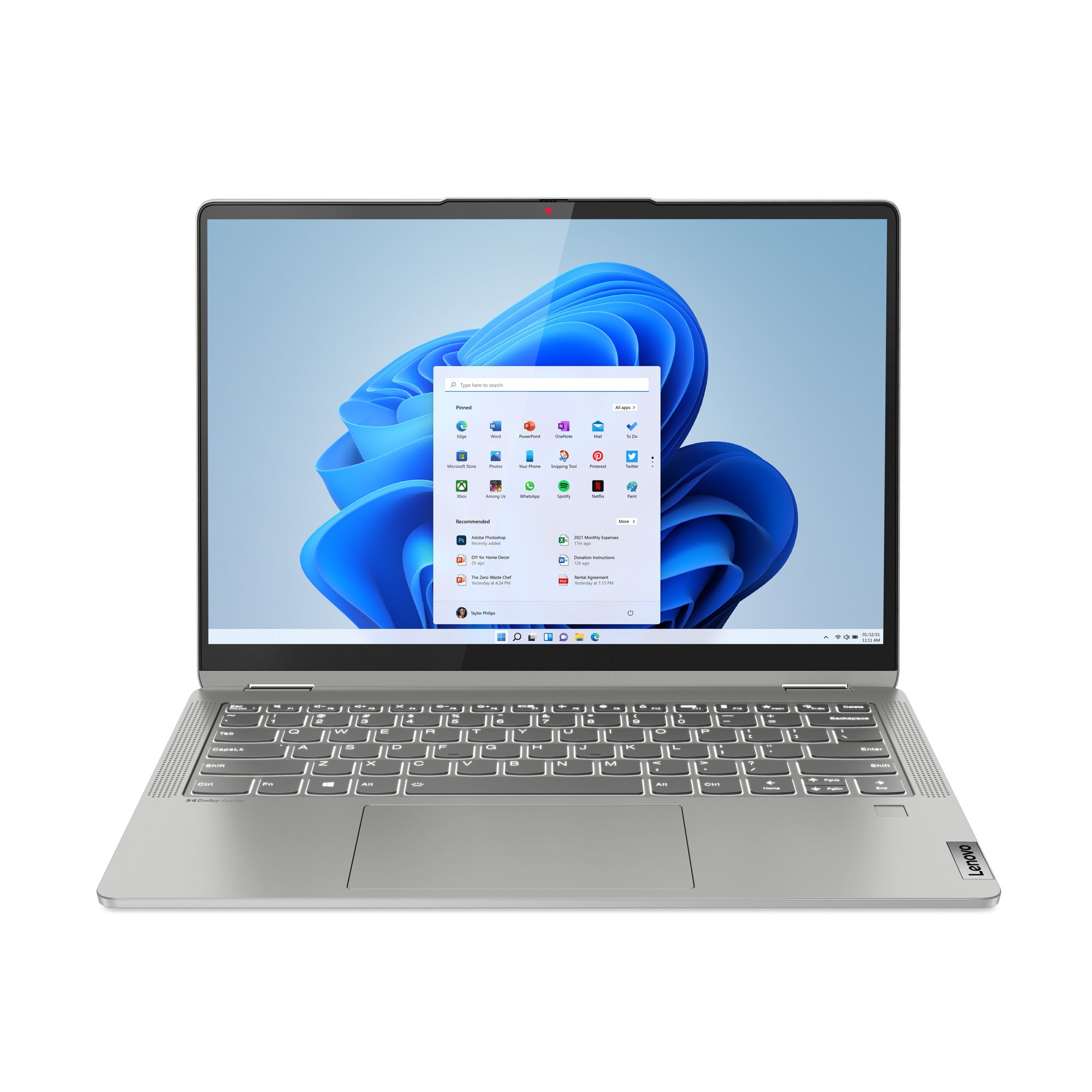 Lenovo IdeaPad Flex 5 14IAU7 Intel® Core™ i7 i7-1255U Hybrid (2-in-1) 35,6 cm (14") Touchscreen WUXGA 16 GB LPDDR4x-SDRAM 512 GB SSD Wi-Fi 6 (802.11ax) Windows 11 Home Englisch Grau 82R700HMMH