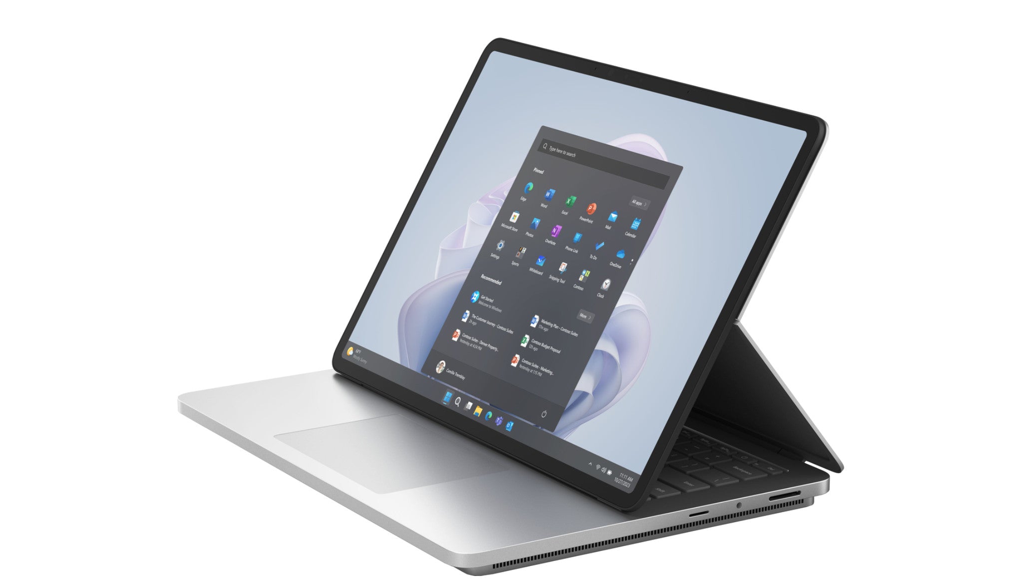 Microsoft Surface Laptop Studio 2 Intel® Core™ i7 i7-13800H Hybrid (2-in-1) 36,6 cm (14.4") Touchscreen 16 GB LPDDR5x-SDRAM 512 GB SSD NVIDIA GeForce RTX 4050 Wi-Fi 6E (802.11ax) Windows 11 Pro Platin YZZ-00009