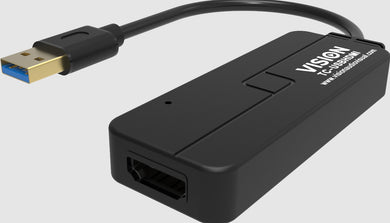 VISION HDMI USB 3.0 schwarzer Kabeladapter/Adapterstück TC - USBHDMI - Compridis