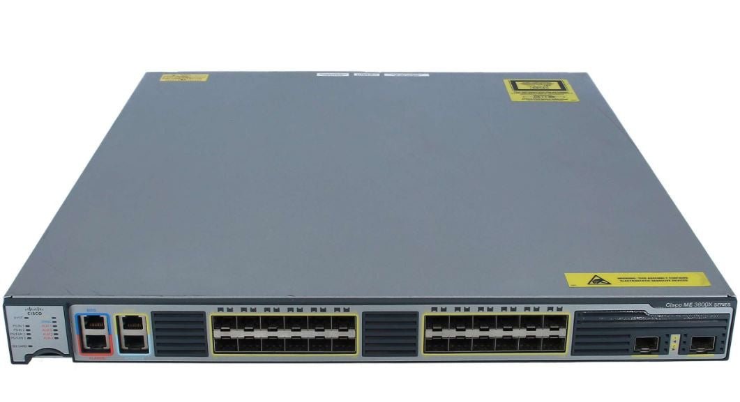 CISCO Ethernet - Zugangsswitch 24 GE SFP + 2 10GE SFP+ 2X PSU ME - 3600X - 24FS - M - Compridis