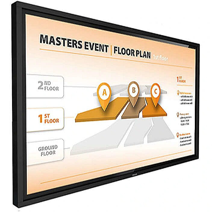 Philips 43BDL3452T/00 Signage Display Digital signage flat panel 109.2 cm (43") VA Wi-Fi 400 cd/m² 4K Ultra HD Touchscreen Built-in processor Android 8.0 43BDL3452T/00