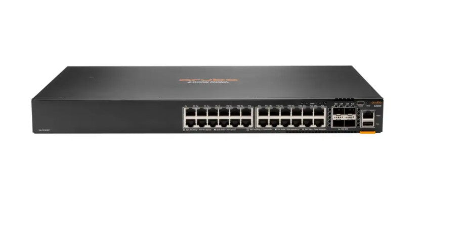 HPE Aruba Networking Aruba 6200F 24G 4SFP+ Managed L3 Gigabit Ethernet (10/100/1000) 1U Schwarz JL724A#ABB
