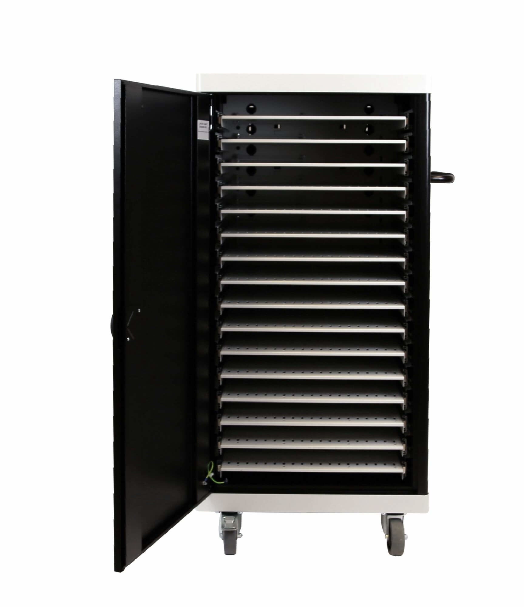 Leba NoteCart Unifit NCU-32T-FH-SC Wagen / Schrank für das Management mobiler Geräte Wagen zur Verwaltung tragbarer Geräte Schwarz, Grau NCU-32T-FH-SC