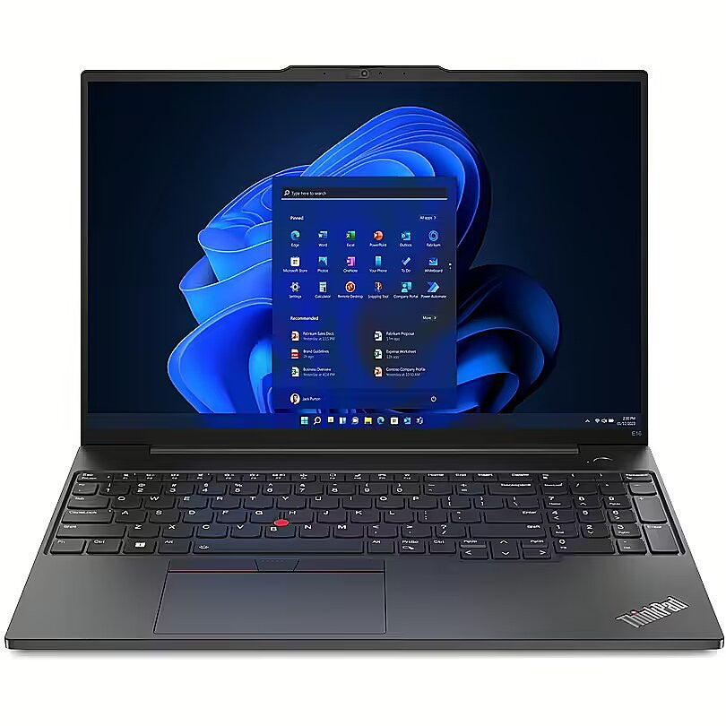 Lenovo ThinkPad E16 Gen 1 (Intel) Intel® Core™ i5 i5-1335U Laptop 40.6 cm (16") WUXGA 8 GB DDR4-SDRAM 256 GB SSD Wi-Fi 6 (802.11ax) Windows 11 Pro UK English Black 21JN004NUK