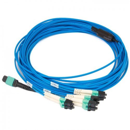 HPE Multi Fiber Push On to 4 x Lucent Connector 15m Cable InfiniBand en Glasvezelkabel QSFP SFP LC Blauw K2Q47A - Compridis