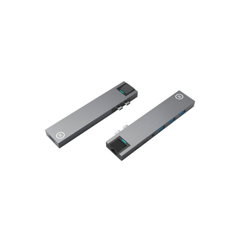 BlueBuilt USB-C 8-in-1 MacBook-Dockingstation Silber BBDSM20S - Compridis