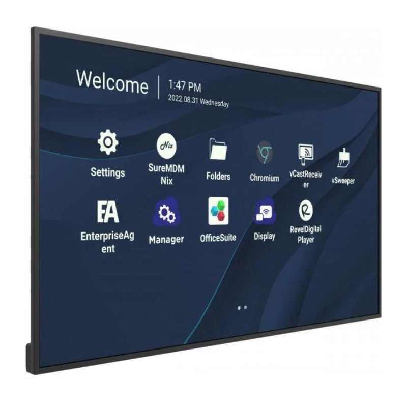 Viewsonic CDE6530 Signage Display Digital signage flat panel 165.1 cm (65") LCD Wi-Fi 450 cd/m² 4K Ultra HD Black Built-in processor Android 11 24/7 CDE6530