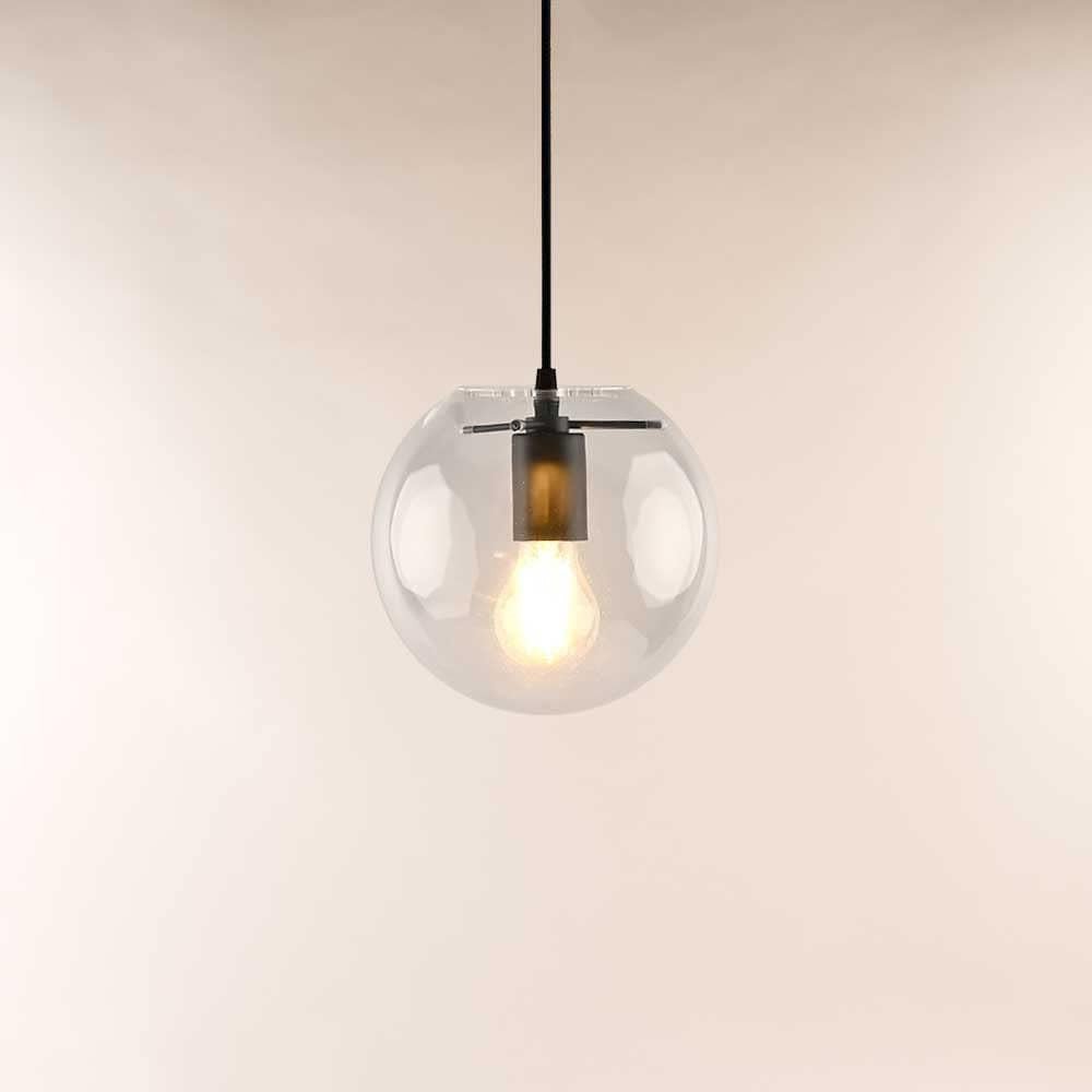 s.luce Orb glazen bol hanglamp hanglamp glazen lamp maat Ø 20cm V35031/1P/BK/200 - Compridis