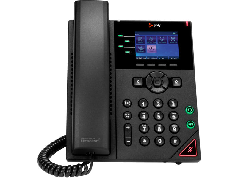 Poly OBi VVX 250 4-Leitungs-IP-Telefon und PoE-fähig 89B58AA