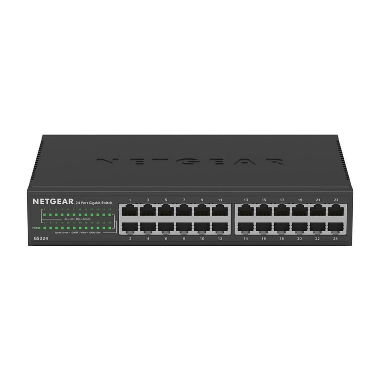 NETGEAR GS324 Unmanaged Gigabit Ethernet (10/100/1000) Black GA324-200EUS