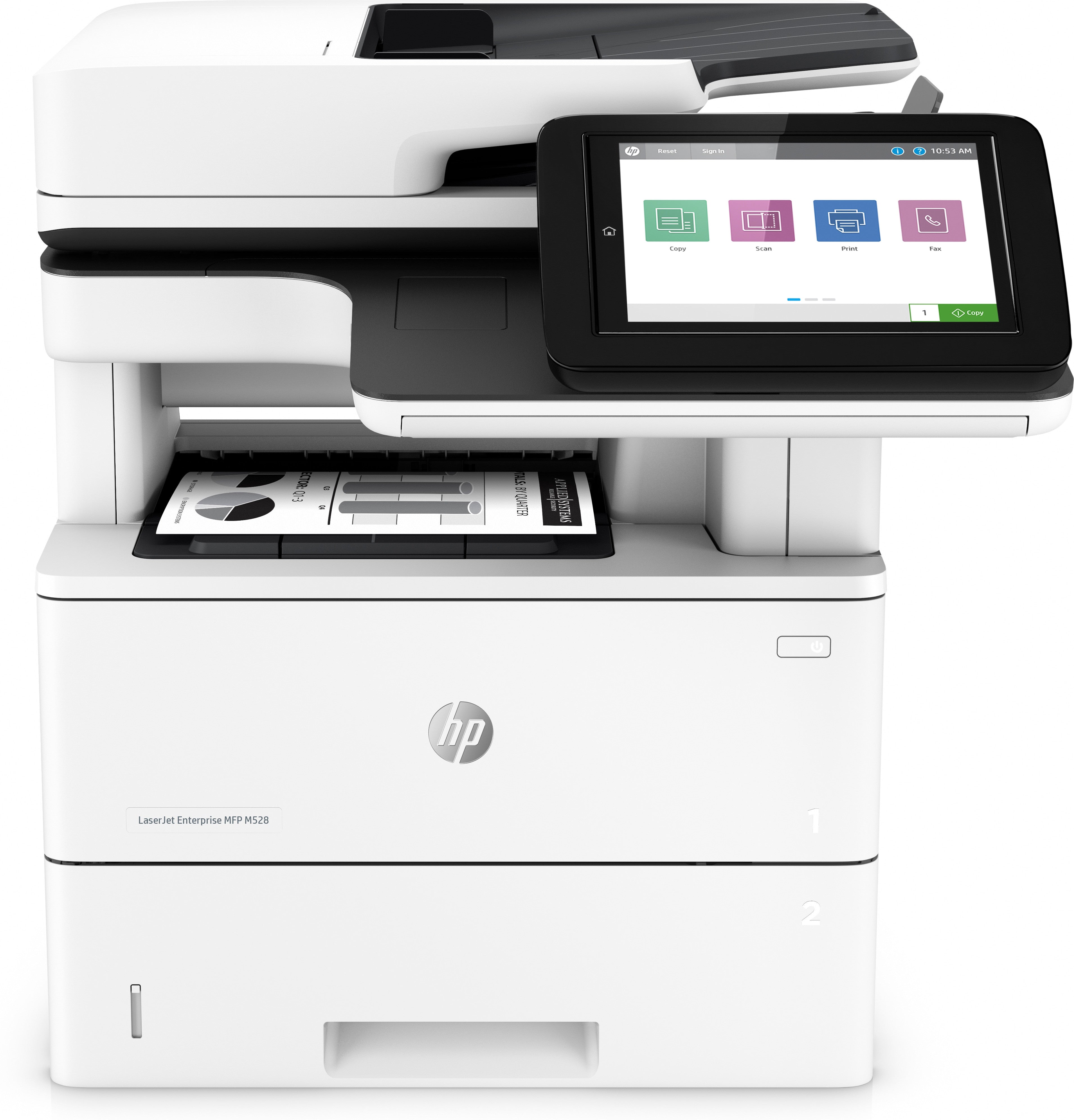 HP LaserJet Enterprise M528dn Wireless Multifunction Schwarzweiß Drucker, Kopierer, Scanner; Duplex 1PV64A#B19