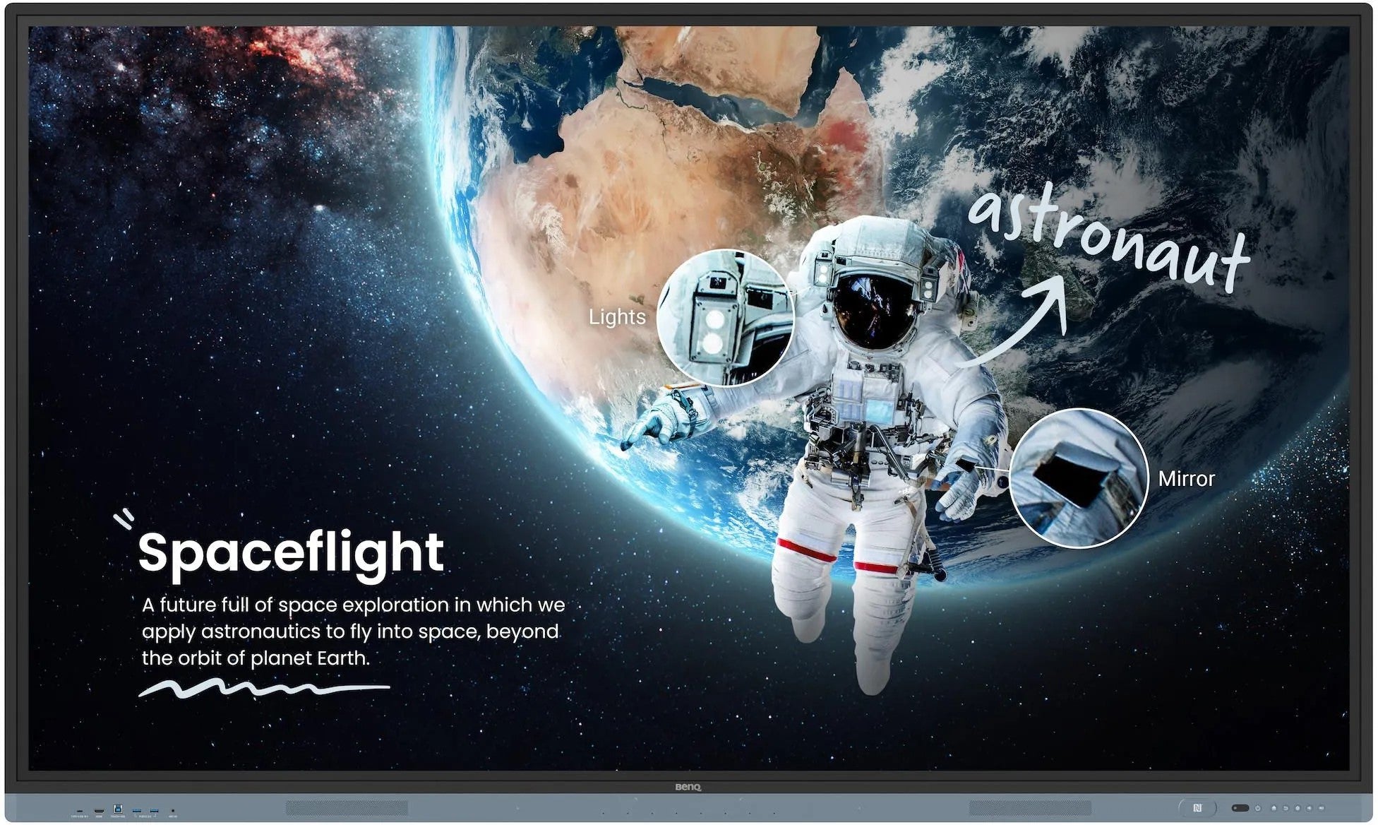 BenQ RM7504 Interaktives Whiteboard 190,5 cm (75") 3840 x 2160 Pixel Touchscreen Schwarz RM7504