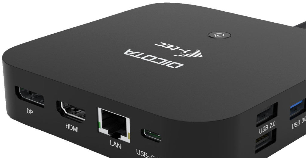 DICOTA D31949 laptop-dockingstation & portreplikator Kabelgebunden USB Typ-C Schwarz D31949