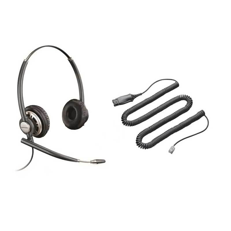 Poly HW720 Headset mit Kabel, Bügel, Büro/Callcenter, Schwarz - Compridis