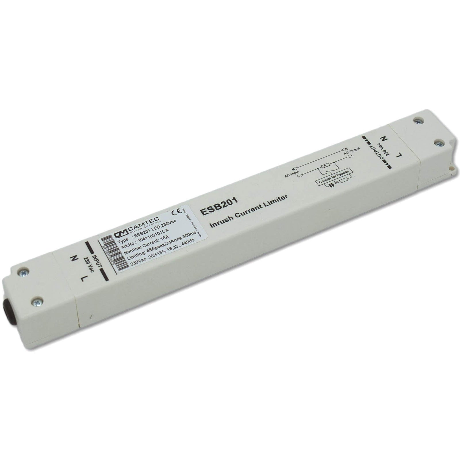 Camtec AC - Einschaltstrombegrenzer 16A 230 VAC 24X35X260MM Schraube ESB201.LED.230VAC - Compridis