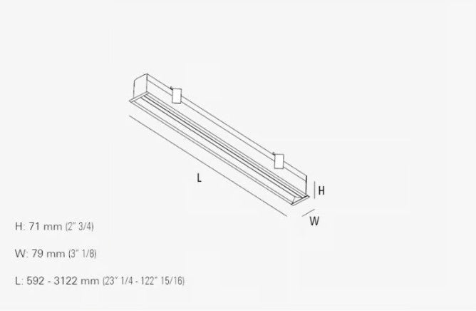 Intra Lighting Licht Gyon RV sop 1000 LM 11 W827 L592MM 17011141011 - Compridis