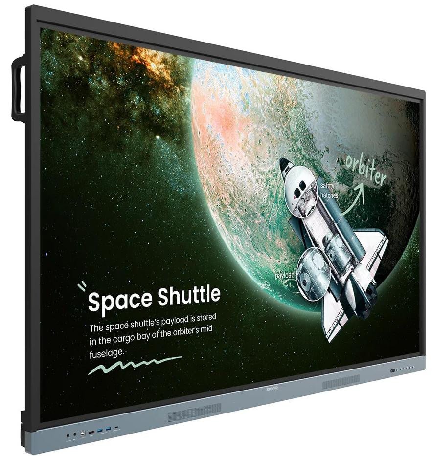 BenQ RE7504 Interactief flatscreen 190,5 cm (75") 450 cd/m² 4K Ultra HD Zwart, Grijs Touchscreen Type processor Android 9H.F9FTK.DE4 - Compridis