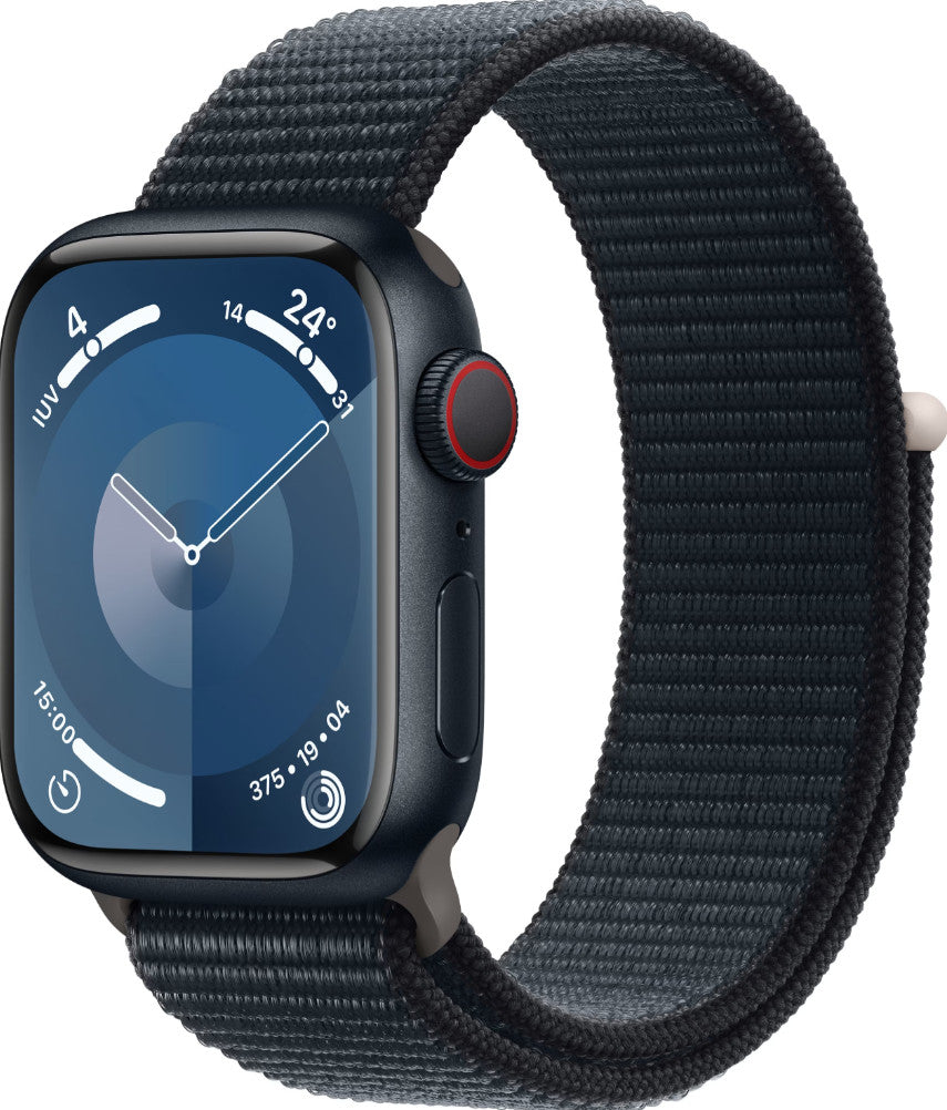 Apple Watch Series 9 41 mm Digital 352 x 430 pixels Touchscreen 4G Black Wi-Fi GPS (satellite) MRHU3QF/A