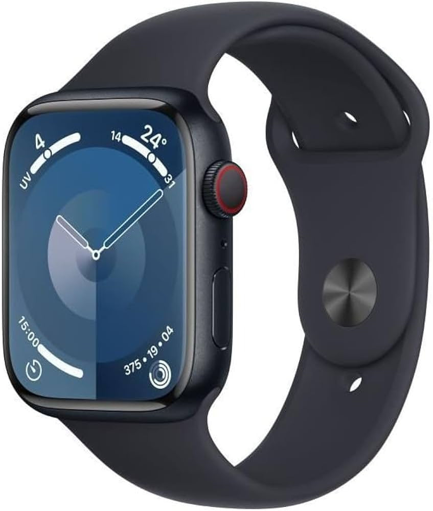 Apple Watch Series 9 45 mm Digital 396 x 484 pixels Touchscreen Black Wi-Fi GPS (satellite) MR9A3QF/A