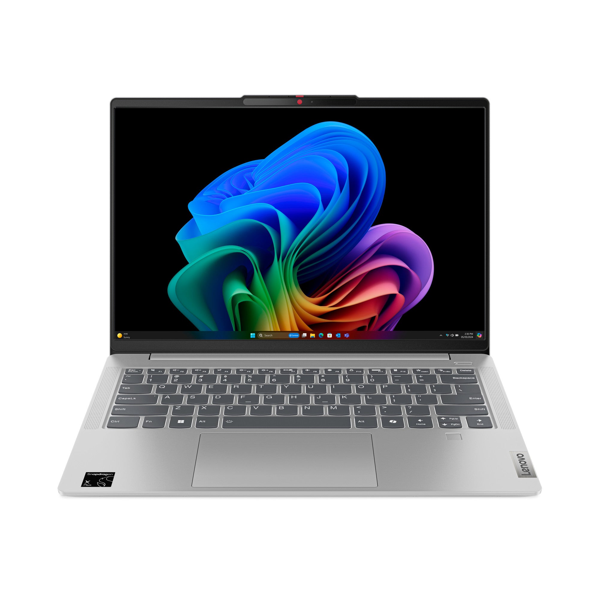 Lenovo IdeaPad Slim 5 14Q8X9 Copilot+ PC Qualcomm Snapdragon X1P-42-100 Laptop 35,6 cm (14") WUXGA 16 GB LPDDR5x-SDRAM 1 TB SSD Wi-Fi 7 (802.11be) Windows 11 Home Deutsch Grau 83HL0015GE
