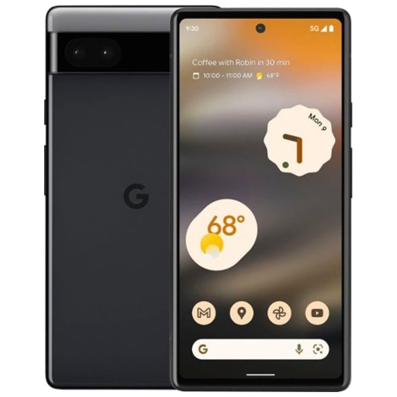 Google Pixel 6a 15,5 cm (6.1") Dual-SIM 5G USB Typ-C 6 GB 128 GB 4410 mAh Schwarz GA02998-GB
