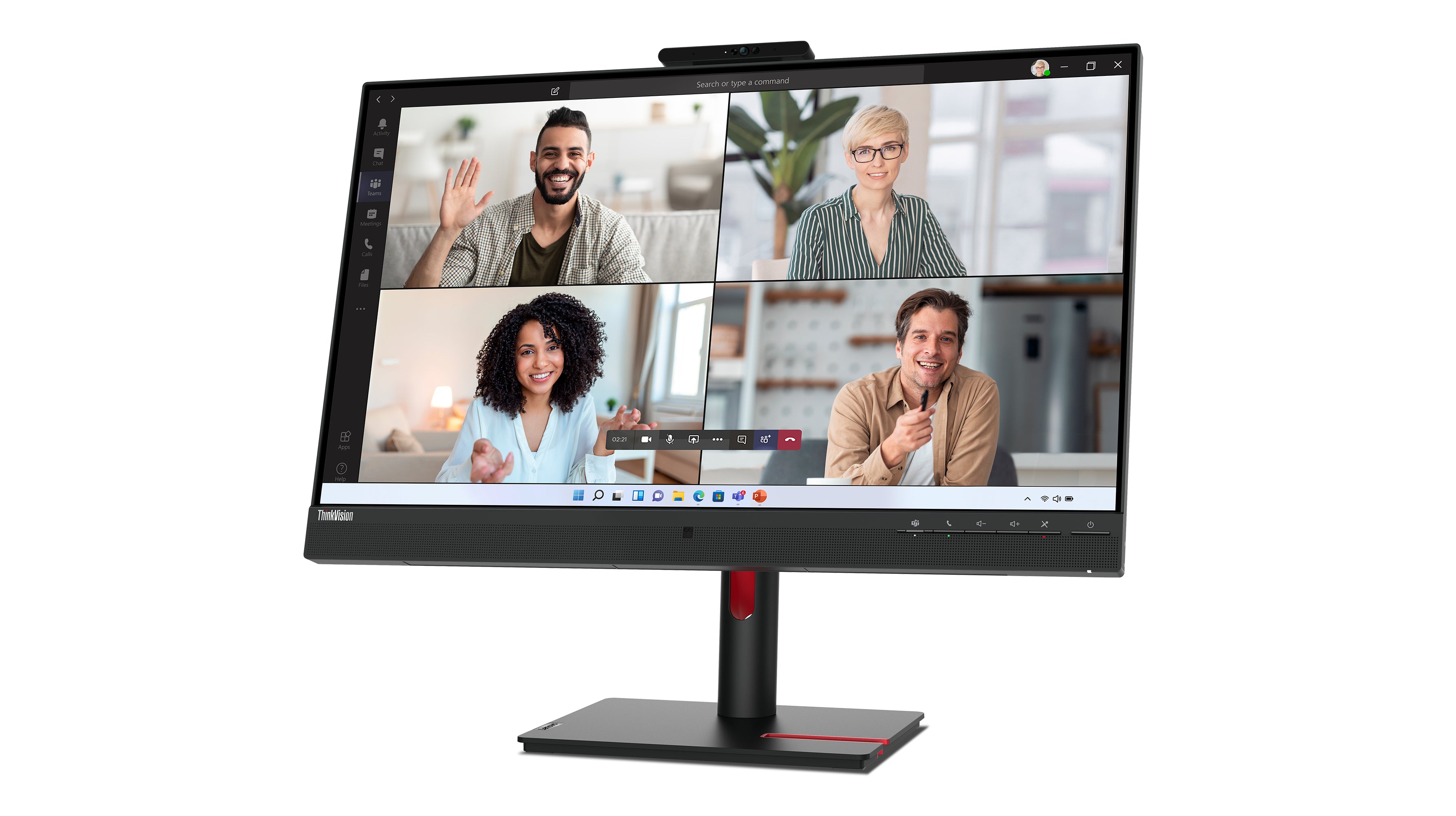 ThinkVision T27hv-30 - 27 Zoll - Quad HD IPS LED Monitor - 2560x1440 - Pivot / HAS / RJ45 / USB-C / Webcam
