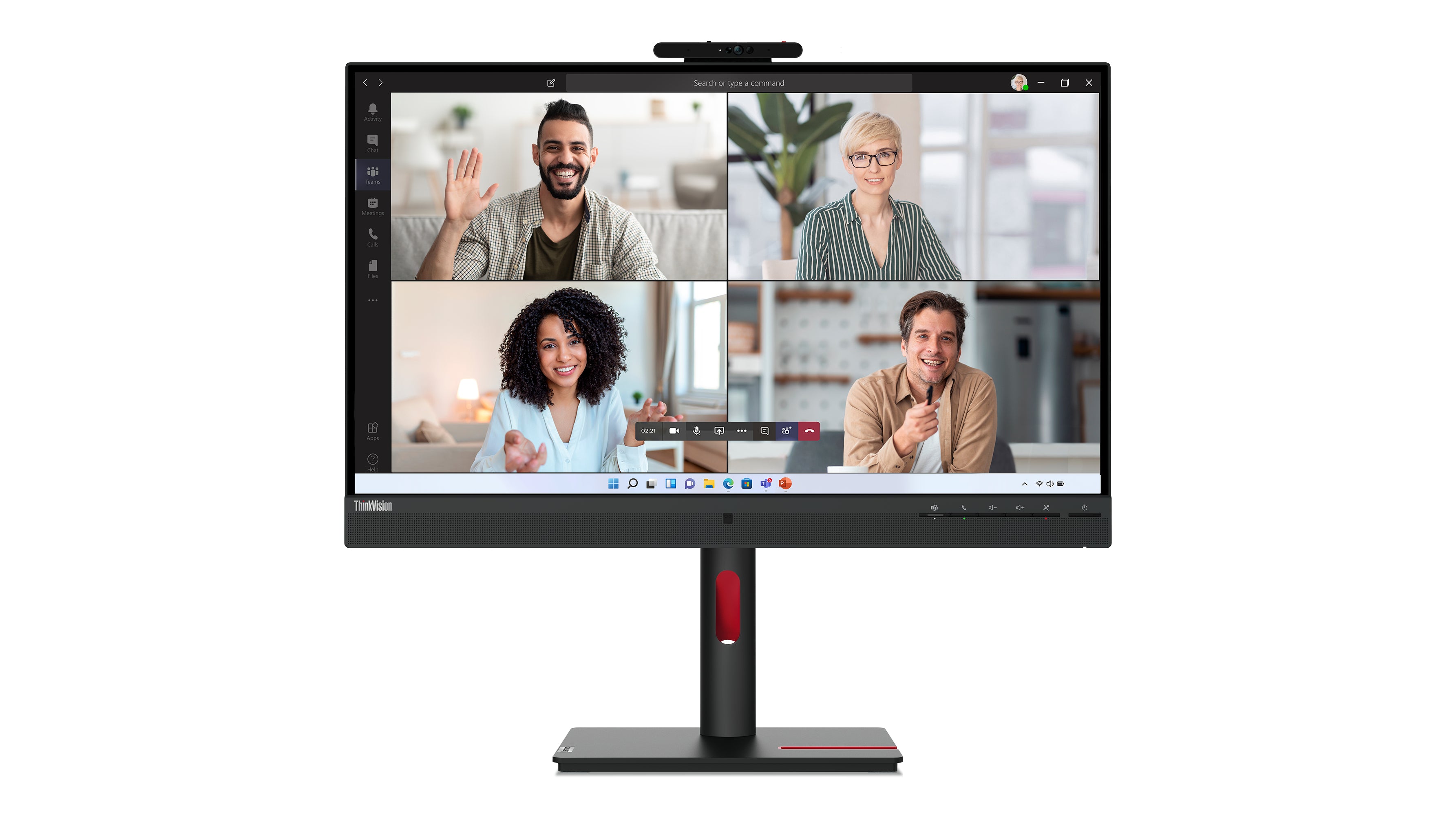 ThinkVision T27hv-30 - 27 Zoll - Quad HD IPS LED Monitor - 2560x1440 - Pivot / HAS / RJ45 / USB-C / Webcam