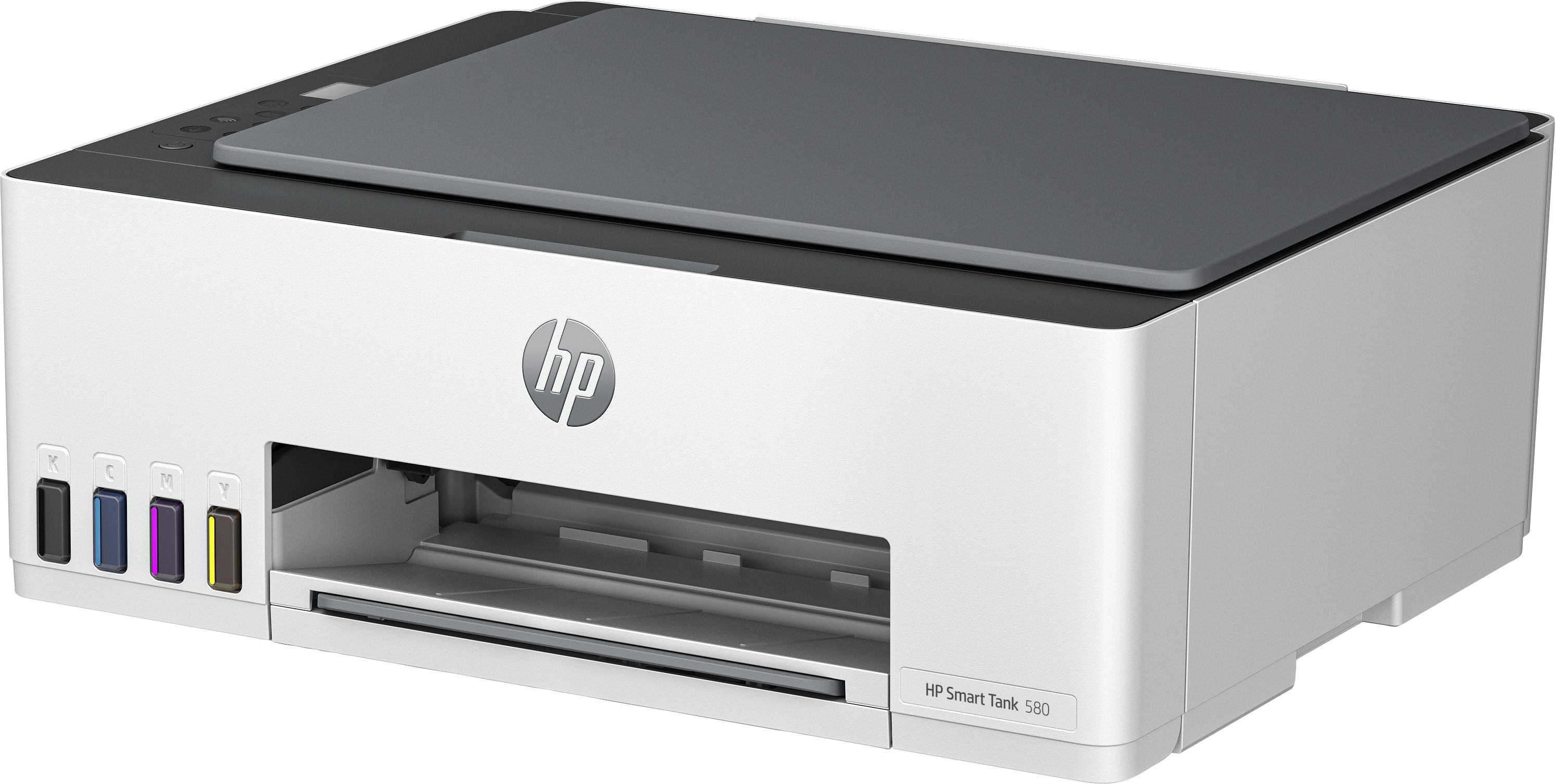 HP Smart Tank 580 All-in-One Drucker, Zuhause und Homeoffice, Drucken, Kopieren, Scannen, Kabellos; Hochvolumiger Druckertank; Drucken vom Telefon oder Tablet; Scannen als PDF