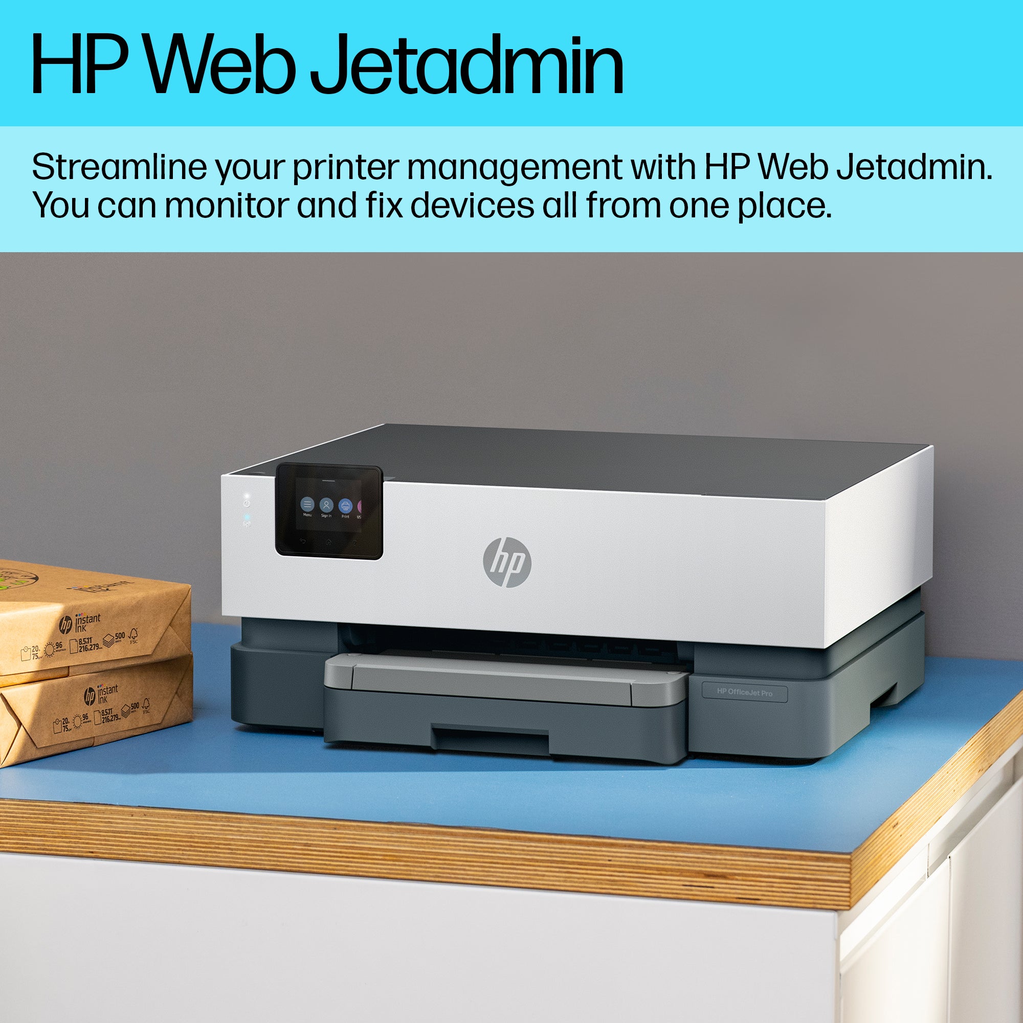 HP OfficeJet Pro 9117b Wireless Farbe Drucker, Beidseitiger Druck 5A0S0C#778