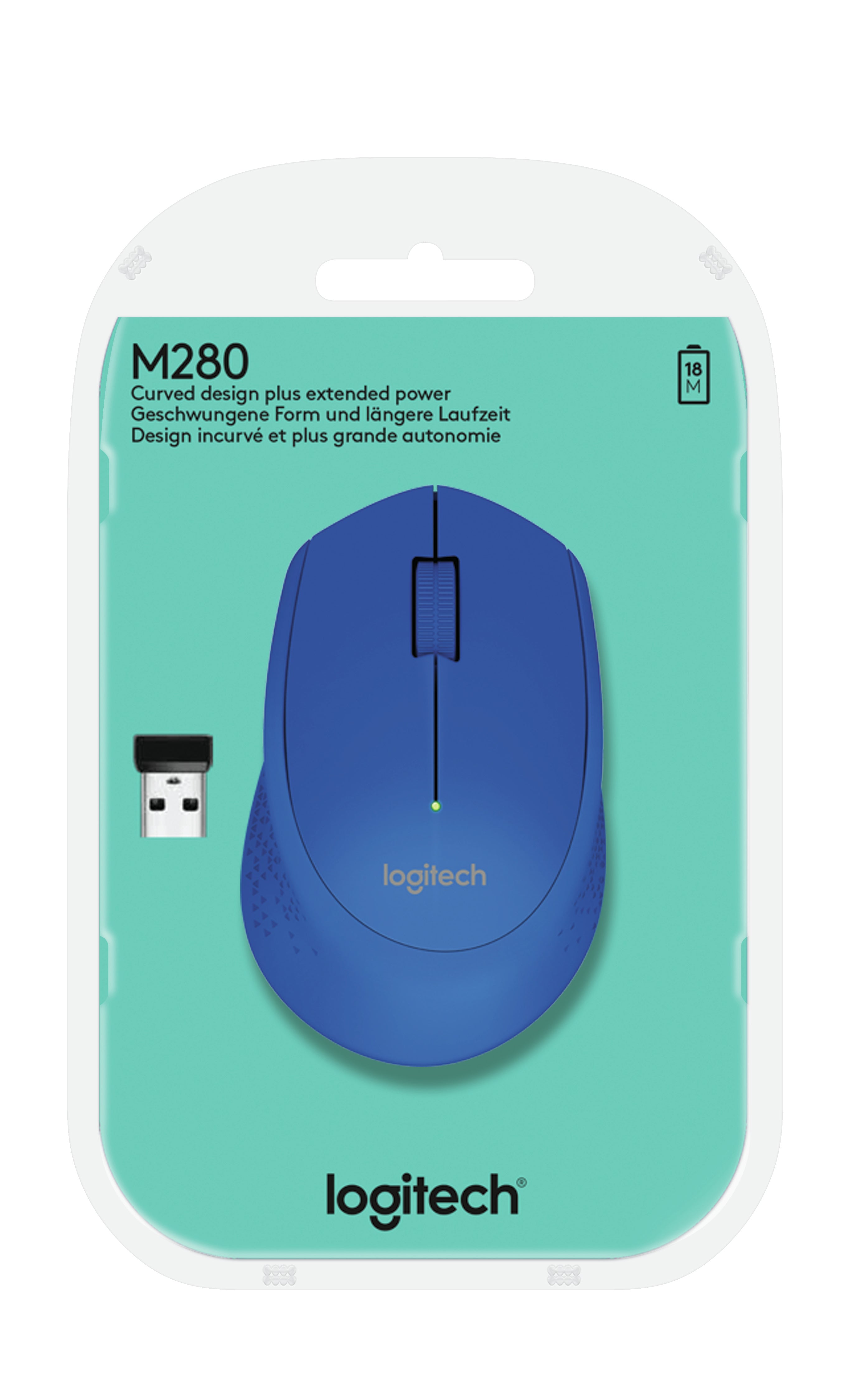 Logitech M280 Wireless Mouse Blue 910-004290