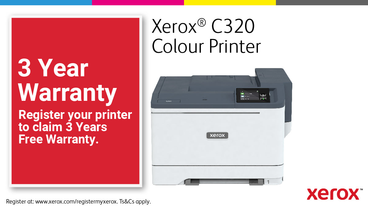 Xerox C320 A4 33 ppm kabelloser Duplexdrucker PS3 PCL5e6/6 2 Fächer insgesamt 251 Blatt